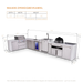Mont Alpi Mont Alpi 4 Burner L-Shaped Deluxe Series Outdoor Kitchen Island with a Beverage Center, Kegerator, Kamado Module, and Extra Storage Cabinet MAi400-D90KEGBEVKAMXL Barbecue Finished - Gas