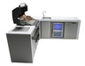 Mont Alpi Mont Alpi 4 Burner L-Shaped Deluxe Series Outdoor Kitchen Island with a Beverage Center MAi400-D90BEV Barbecue Finished - Gas