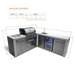 Mont Alpi Mont Alpi 4 Burner L-Shaped Deluxe Series Outdoor Kitchen Island with a Beverage Center MAi400-D90BEV Barbecue Finished - Gas