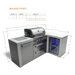 Mont Alpi Mont Alpi 4 Burner L-Shaped Deluxe Series Outdoor Kitchen Island with a Fridge Cabinet MAi400-D90FC Barbecue Finished - Gas