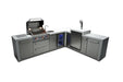 Mont Alpi Mont Alpi 4 Burner L-Shaped Deluxe Series Outdoor Kitchen Island with a Kegerator and Beverage Center MAi400-D90KEGBEV Barbecue Finished - Gas