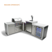 Mont Alpi Mont Alpi 4 Burner L-Shaped Deluxe Series Outdoor Kitchen Island with a Kegerator and Corner Fridge MAi400-D90KEGFC Barbecue Finished - Gas