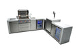 Mont Alpi Mont Alpi 4 Burner L-Shaped Deluxe Series Outdoor Kitchen Island with a Kegerator, Beverage Center, and Fridge Cabinet MAi400-D90KEGBEVFC Barbecue Finished - Gas