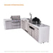 Mont Alpi Mont Alpi 4 Burner L-Shaped Deluxe Series Outdoor Kitchen Island with a Kegerator, Kamado Module, and Extra Storage Cabinet MAi400-D90KEGKAMXL Barbecue Finished - Gas