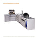 Mont Alpi Mont Alpi 4 Burner L-Shaped Deluxe Series Outdoor Kitchen Island with a Kegerator, Kamado Module, Corner Fridge, and Extra Storage Drawer Slides Cabinet MAi400-D90KEGFCKAMDR Barbecue Finished - Gas