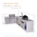 Mont Alpi Mont Alpi 4 Burner L-Shaped Deluxe Series Outdoor Kitchen Island with a Kegerator, Kamado Module, Corner Fridge, and Extra Storage Drawer Slides Cabinet MAi400-D90KEGFCKAMDR Barbecue Finished - Gas
