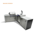 Mont Alpi Mont Alpi 4 Burner L-Shaped Deluxe Series Outdoor Kitchen Island with a Kegerator MAi400-D90KEG Barbecue Finished - Gas