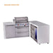 Mont Alpi Mont Alpi 4 Burner L-Shaped Deluxe Series Outdoor Kitchen Island with Corner Fridge, and Extra Drawer Slides Cabinet MAi400-D90FCDR Barbecue Finished - Gas