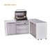 Mont Alpi Mont Alpi 4 Burner L-Shaped Deluxe Series Outdoor Kitchen Island with Extra Storage Cabinet MAi400-D90XL Barbecue Finished - Gas