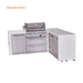 Mont Alpi Mont Alpi 4 Burner L-Shaped Deluxe Series Outdoor Kitchen Island with Extra Storage Cabinet MAi400-D90XL Barbecue Finished - Gas