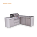 Mont Alpi Mont Alpi 4 Burner L-Shaped Deluxe Series Outdoor Kitchen Island with Extra Storage Cabinet MAi400-D90XL Barbecue Finished - Gas
