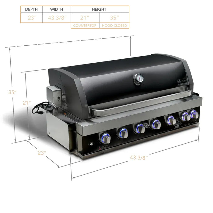 Mont Alpi Mont Alpi 44" 6-Burner Built-In Grill Barbecue Finished - Gas