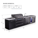 Mont Alpi Mont Alpi 6-Burner Black Series Outdoor Kitchen Island with a Beverage Center and Extra Storage Cabinet MAi805-BSSBEVXL Barbecue Finished - Gas