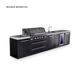 Mont Alpi Mont Alpi 6-Burner Black Series Outdoor Kitchen Island with a Beverage Center and Extra Storage Cabinet MAi805-BSSBEVXL Barbecue Finished - Gas