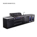 Mont Alpi Mont Alpi 6-Burner Black Series Outdoor Kitchen Island with a Beverage Center, Corner Fridge, and Extra Storage Cabinet MAi805-BSSBEVFCXL Barbecue Finished - Gas