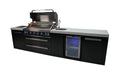 Mont Alpi Mont Alpi 6-Burner Black Series Outdoor Kitchen Island with a Beverage Center MAi805-BSSBEV Barbecue Finished - Gas