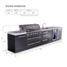 Mont Alpi Mont Alpi 6-Burner Black Series Outdoor Kitchen Island with Beverage Center and Extra Storage Drawers Cabinet MAi805-BSSBEVDR Barbecue Finished - Gas