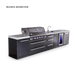 Mont Alpi Mont Alpi 6-Burner Black Series Outdoor Kitchen Island with Beverage Center and Extra Storage Drawers Cabinet MAi805-BSSBEVDR Barbecue Finished - Gas
