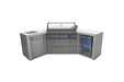 Mont Alpi Mont Alpi 6 Burner Deluxe Island with 45 Degree Corners and Fridge Cabinet MAi805-D45FC Barbecue Finished - Gas