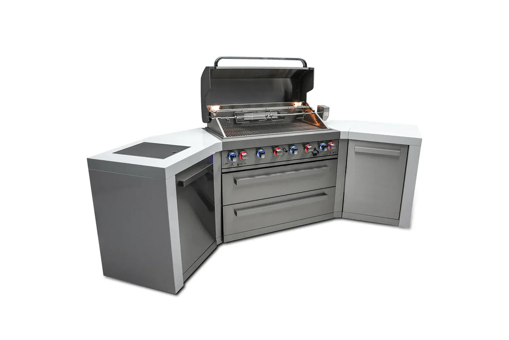 Mont Alpi Mont Alpi 6 Burner Deluxe Island with 45 Degree Corners MAi805-D45 Barbecue Finished - Gas