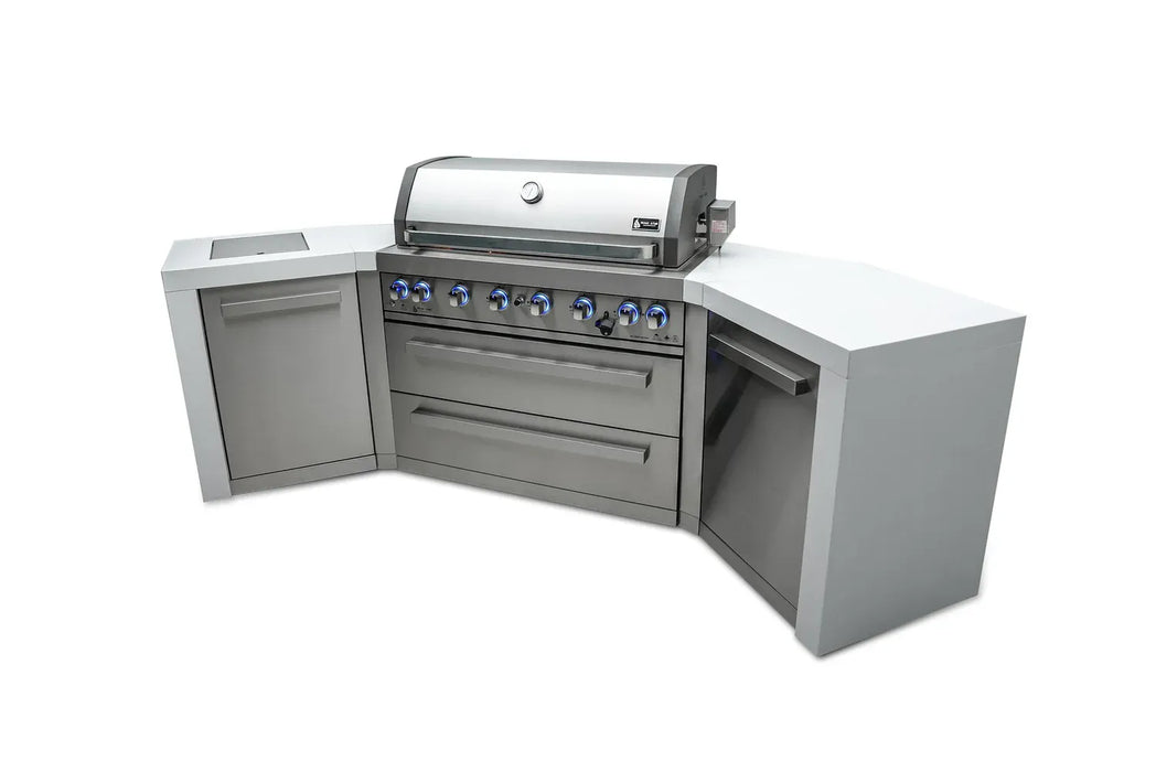 Mont Alpi Mont Alpi 6 Burner Deluxe Island with 45 Degree Corners MAi805-D45 Barbecue Finished - Gas
