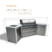 Mont Alpi Mont Alpi 6 Burner Deluxe Island with 45 Degree Corners MAi805-D45 Barbecue Finished - Gas