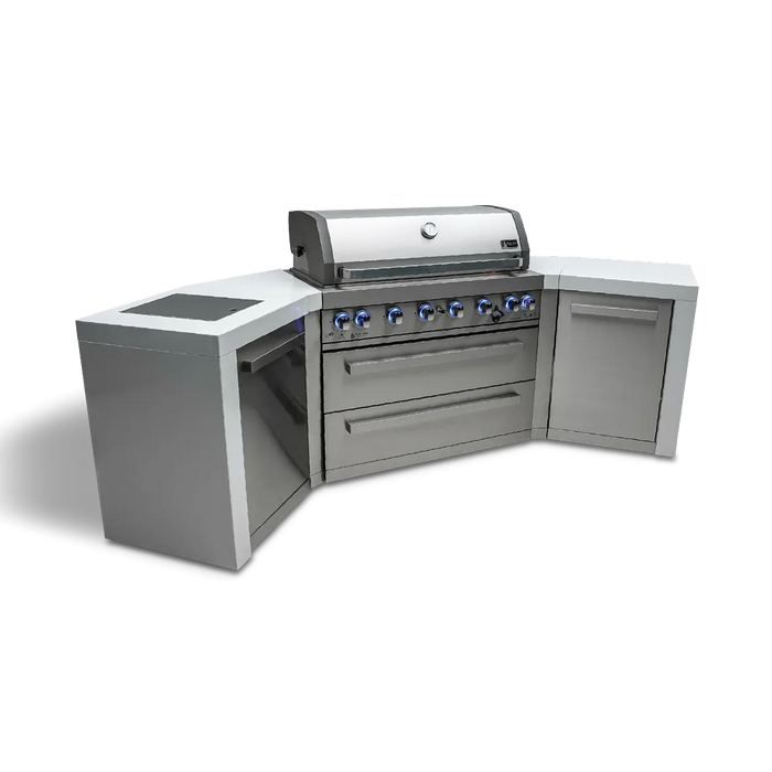 Mont Alpi Mont Alpi 6 Burner Deluxe Island with 45 Degree Corners MAi805-D45 Barbecue Finished - Gas