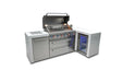 Mont Alpi Mont Alpi 6 Burner Deluxe Island with a 90 Degree Corner and a Fridge Cabinet MAi805-D90FC Barbecue Finished - Gas