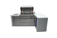Mont Alpi Mont Alpi 6 Burner Deluxe Island with a 90 Degree Corner and a Fridge Cabinet MAi805-D90FC Barbecue Finished - Gas