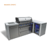 Mont Alpi Mont Alpi 6 Burner Deluxe Island with a 90 Degree Corner and a Fridge Cabinet MAi805-D90FC Barbecue Finished - Gas