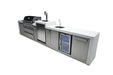 Mont Alpi Mont Alpi 6-Burner Deluxe Island with a Kegerator and a Beverage Center MAi805-DKEGBEV Barbecue Finished - Gas