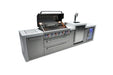 Mont Alpi Mont Alpi 6-Burner Deluxe Island with a Kegerator and  Fridge Cabinet MAi805-DKEGFC Barbecue Finished - Gas