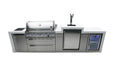 Mont Alpi Mont Alpi 6-Burner Deluxe Island with a Kegerator and  Fridge Cabinet MAi805-DKEGFC Barbecue Finished - Gas