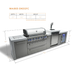 Mont Alpi Mont Alpi 6-Burner Deluxe Island with a Kegerator and  Fridge Cabinet MAi805-DKEGFC Barbecue Finished - Gas