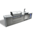 Mont Alpi Mont Alpi 6-Burner Deluxe Island with a Kegerator and  Fridge Cabinet MAi805-DKEGFC Barbecue Finished - Gas