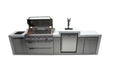 Mont Alpi Mont Alpi 6-Burner Deluxe Island with a Kegerator MAi805-DKEG Barbecue Finished - Gas