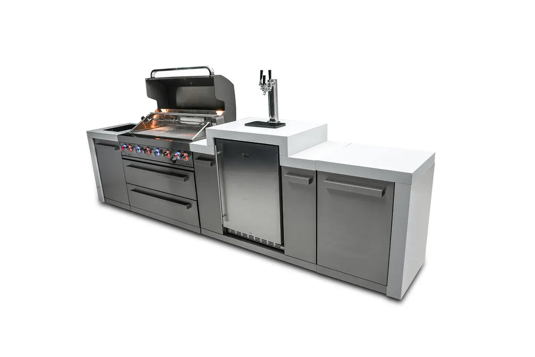 Mont Alpi Mont Alpi 6-Burner Deluxe Island with a Kegerator MAi805-DKEG Barbecue Finished - Gas