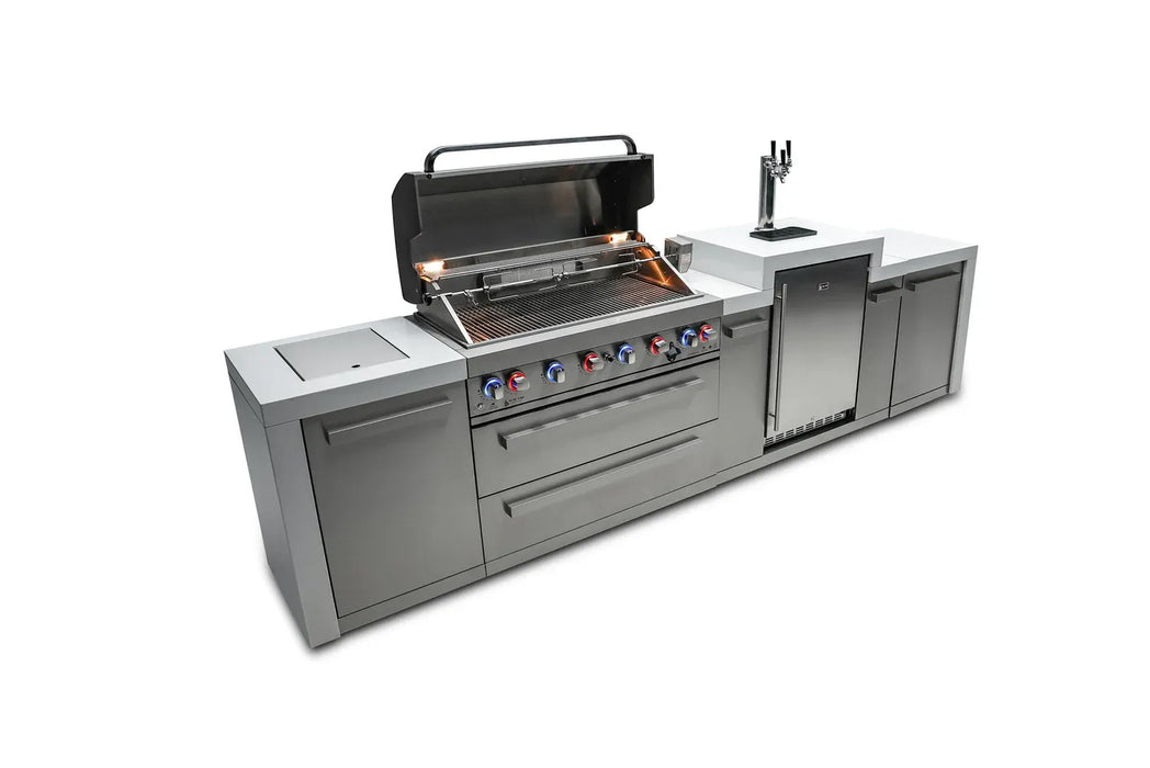 Mont Alpi Mont Alpi 6-Burner Deluxe Island with a Kegerator MAi805-DKEG Barbecue Finished - Gas
