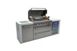 Mont Alpi Mont Alpi 6 Burner Deluxe Island with Fridge Cabinet MAi805-DFC Barbecue Finished - Gas
