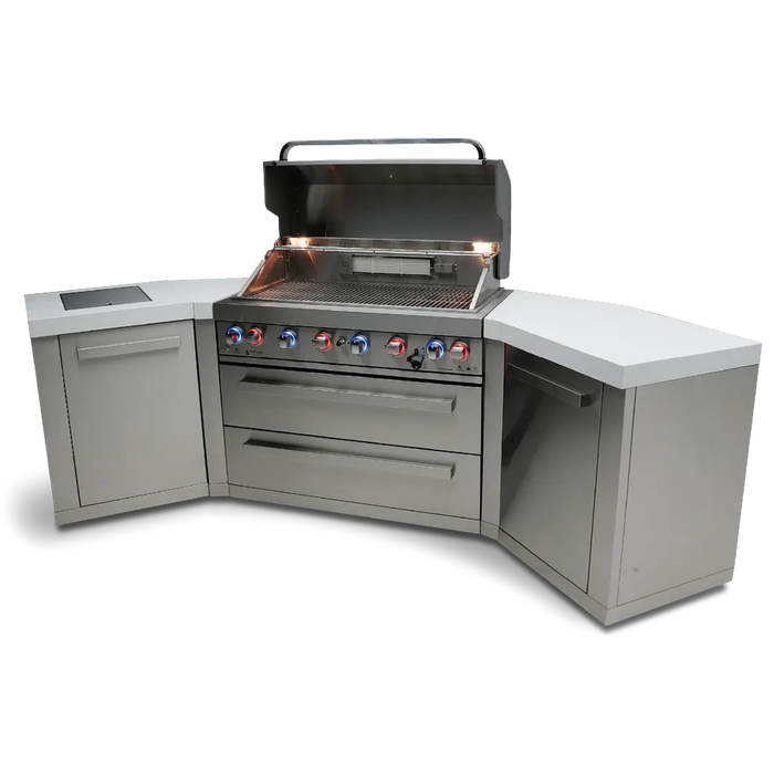Mont Alpi Mont Alpi 6 Burner Island with 45 Degree Corners MAi805-45 Barbecue Finished - Gas