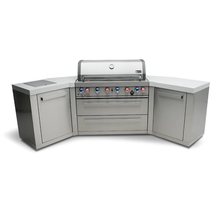 Mont Alpi Mont Alpi 6 Burner Island with 45 Degree Corners MAi805-45 Barbecue Finished - Gas
