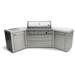 Mont Alpi Mont Alpi 6 Burner Island with 45 Degree Corners MAi805-45 Barbecue Finished - Gas