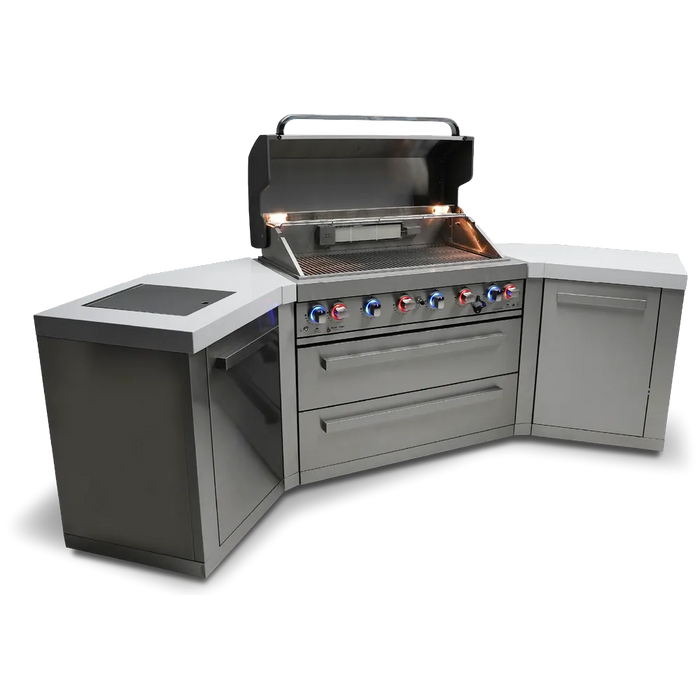 Mont Alpi Mont Alpi 6 Burner Island with 45 Degree Corners MAi805-45 Barbecue Finished - Gas