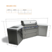 Mont Alpi Mont Alpi 6 Burner Island with 45 Degree Corners MAi805-45 Barbecue Finished - Gas