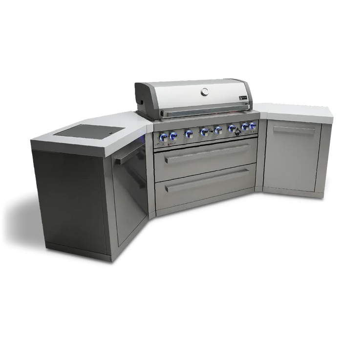 Mont Alpi Mont Alpi 6 Burner Island with 45 Degree Corners MAi805-45 Barbecue Finished - Gas