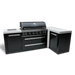Mont Alpi Mont Alpi 6-Burner L-Shaped Black Series Outdoor Kitchen Island MAi805-BSS90 Barbecue Finished - Gas