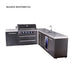 Mont Alpi Mont Alpi 6-Burner L-Shaped Black Series Outdoor Kitchen Island with a Beverage Center and Extra Storage Cabinet MAi805-BSS90BEVXL Barbecue Finished - Gas