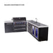 Mont Alpi Mont Alpi 6-Burner L-Shaped Black Series Outdoor Kitchen Island with a Beverage Center, Corner Fridge, and Extra Storage Drawer Slides Cabinet MAi805-BSS90BEVFCDR Barbecue Finished - Gas
