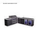 Mont Alpi Mont Alpi 6-Burner L-Shaped Black Series Outdoor Kitchen Island with a Beverage Center, Corner Fridge, and Extra Storage Drawer Slides Cabinet MAi805-BSS90BEVFCDR Barbecue Finished - Gas