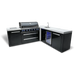 Mont Alpi Mont Alpi 6-Burner L-Shaped Black Series Outdoor Kitchen Island with a Beverage Center MAi805-BSS90BEV Barbecue Finished - Gas